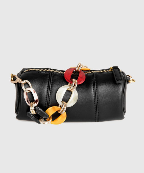 Color Chain Barrel Bag